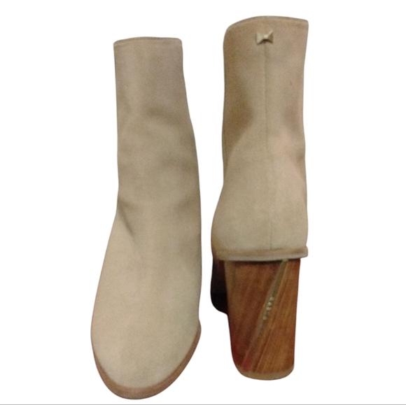 Ted Baker London Orbida Boots Natural Tan Heeled Ankle Boots - Picture 1 of 9